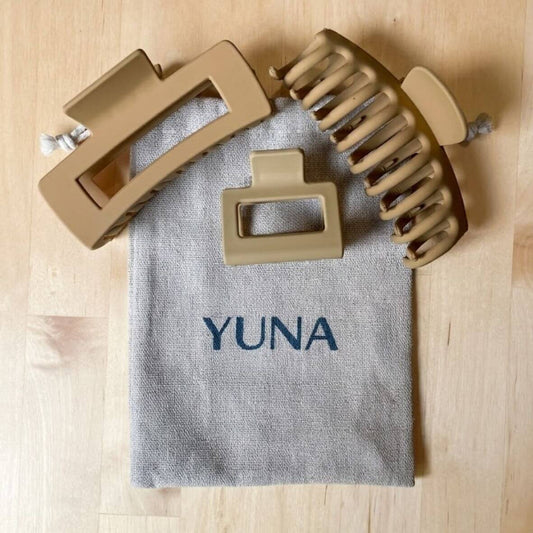 Hair Clip Brown from above