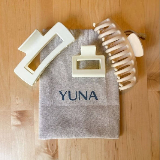 Hair Clip Beige from above