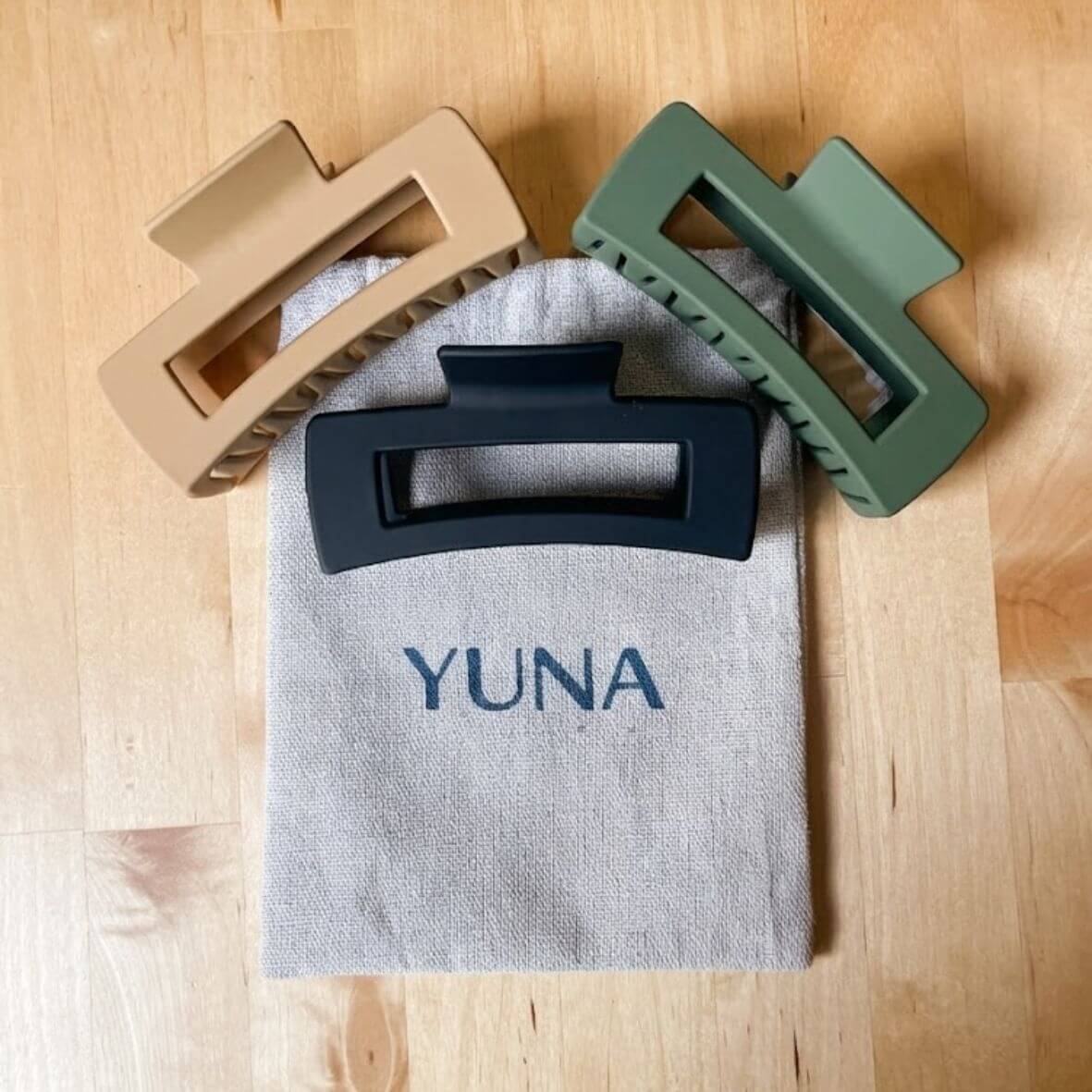 Claw Hair Clips from above